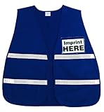 MCR Safety ICV203 Incident Command Polyester/Cotton Safety Vest with 1-Inch White Reflective Stripe,