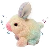 話すウサギのぬいぐるみおもちゃ | おしゃべりぬいぐるみ歌うおもちゃ,歌うぬいぐるみ感覚学習開発音楽玩具 女の子 男の子 子供用 インタラクティブアニメーション玩具 誕生日プレゼント用 Imtrub