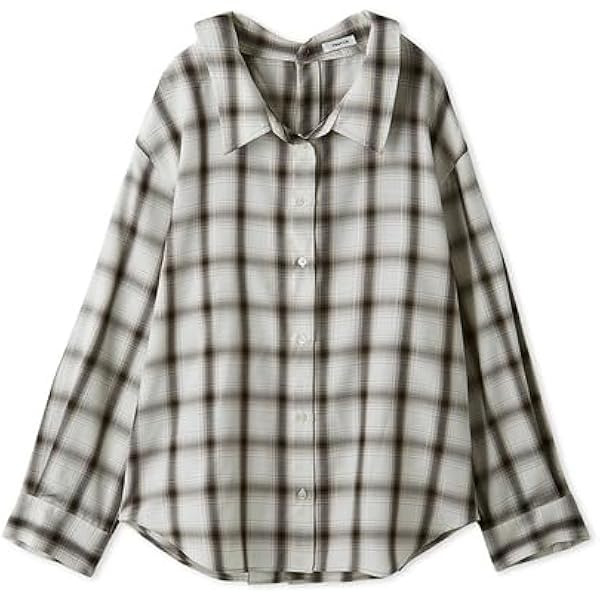 Amazon | 2wayオンブレチェックシャツ FWFB254171 BLK F | パジャマ