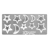 Nina シリコンモールド (3D 立体)【No.019 星と月 】 ソフト レジン