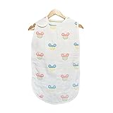 ANNA’S SHOP ふわふわ 冬暖かい6重ガーゼ ベビー スリーパー 冷房/通気性/寝冷え防止 棉100％ 新生児から6歳頃まで (M)