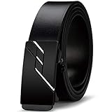 ベルト メンズ ビジネス 紳士 オートロック式 ベルト 本革 おしゃれ カジュアル 高級感 祝いギフトBOX付 ブラック&シルバー 115c