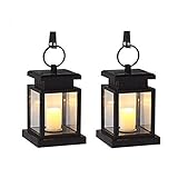 Derlights ゴルトランタン ソーラーライト/ガーデンソーラーライト/ゴルト/ソーラーライト 防水 太陽発電 省エネ 屋外照明 (2 pack)