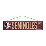 Florida State Seminoles公式NCAA木製Street Wall Sign 4 x 17 by WinCraft 900326