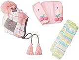 LaVie ギフトBOX 3点セット ベルトカバーチェリー&ニット帽アーガイル レッグウォーマーマルチマシュマロ b025