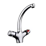 Baoblaze 高品質　蛇口　タップ　恒温　バスルーム　水栓　キッチン　錆びない　回転可能　シルバー