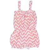 Unique Baby Girls Chevron Romper 2-3 Years Light Pink by Unique Baby