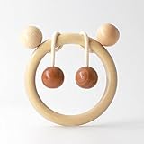 Mamimami Home 音楽 リングガラガラ 天然木製 玩具 赤ちゃんのはがため 新生児ギフト 出産祝い