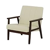 SATO セレノソファ 1人掛けストライプ 肘ダークブラウン