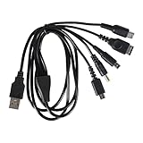 みらいね 5in1充電 Wii U 3DS PSP GBA SP DS Lite 2DS 急速充電 高耐久 断線防止 USBケーブル 充電器 1.2m