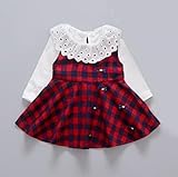 （ AngelKids ） ベビー フリル シャツ チェック ワンピース セット アップ outlet アウトレット (70㎝)