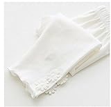 candykids 子供 服 キッズ 七分丈レギンス ガール 女の子 カラバリ 豊富 レギパン スパッツ タイツ スキニー オールシーズン ガールズ スパッツ (110cm, ホワイト)