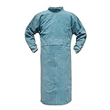 Baoblaze 溶接用　作業服　エプロン　保護服　カバー　やけど防止　保護用　全４サイズ２色　 - 120cm 青