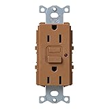 Lutron SCR-20-GFTR-TC Satin Colors 20-Amp Tamper Resistant GFCI Receptacle, Terracotta [並行輸入品]