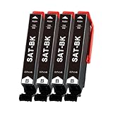 エプソン用 SAT サツマイモ SAT-BK互換 インク 増量 ブラック 4本セット エプソン EP-716A EP-816A EP-715A EP-815A EP-712A EP-713A EP-714A EP-812A EP-813A EP-814A 対応 さつまいも インクカートリッジ 残量検知対応