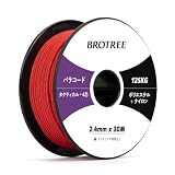 Brotree パラコード 2.4mm 4芯 タクティカルコード 万能ロープ 30m 耐荷重125KG ガイロープ 紐 キャンプ アウトドア アクセサリー用-レッド
