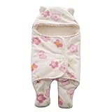 Happylifehere おくるみ 赤ちゃん 新生児 ベビー 0～12ヶ月 フリース 冬 9柄 出産祝い (M, F)