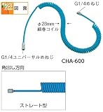 TRUSCO ウレタンコイルホース細巻 ストレート型1.4m