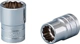 京都機械工具(KTC) ソケット 12角 B408W 対辺寸法:8×差込角:12.7×全長:28.5mm