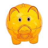 Piggy Bank – TOOGOO ( R )プラスチック貯金箱コインお金現金セーバー節約セーフボックスクリアオレンジ