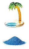 花市場直送便 ミニチュアガラス ヤシの木台付 & カラーサンド コバルト