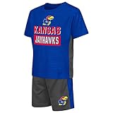 カンザスジェイホークスKu幼児用Tシャツと短パン2個セット