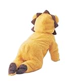 （コズーン）KO ZOON D2 Baby's 赤ちゃん ボア 着ぐるみ モコモコ 動物 コスチューム くま ひつじ ライオン うさぎ さる (70cm, イエロー)