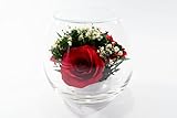 チャト チャック 3 Preserved Roses in medium round glass