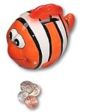 セラミック魚カラフルトロピカル魚バンク(オレンジ)