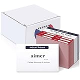 Resurhang フランス語フラッシュカード 200枚 フランス語動詞活用 プレゼント 時制フラッシュカード 英語 大人用 勉強用