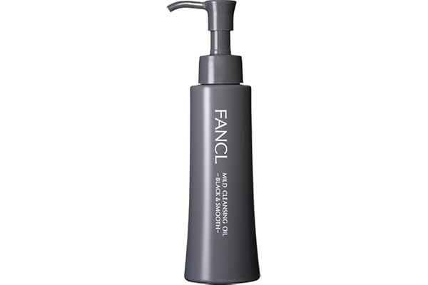 FANCL Mild Cleansing Oil, Black & Smooth, 120 mL x 1 Bottle (Approx. 60 Doses) Additive-Free (Pore Care/Blackheads), Eyelash 