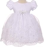 薄手オーガンジーケープヘアバンド洗礼Infant Little Baby Girlドレス カラー: ホワイト