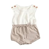 Karchi　 幼児 ベビー用 ロンパース　赤ちゃん0歳　1歳　女の子人気 　2017 肌着 　新生児 赤ちゃん少女 可愛いニット (70, 白)