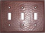 Triple Toggle Hammered Copper Switch Plate by Fine Crafts & Imports