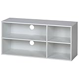 シンプルテレビ台 テレビボード 2段 アンティークホワイト ( 白 ) ( 組立式 )