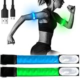 LEDアームバンド usb充電式 夜間スポーツ用 ランニング ジョギング ウォーキング ライト 安全確保 高輝度 ライトベルト 夜間の事故防
