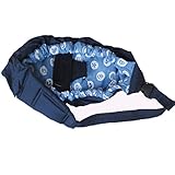 BAB-SMILE ベビースリング 新生児 抱っこひも ベビーキャリー 対象0~6月 荷重≤9KG 防風 防寒 通気性 (水色花)