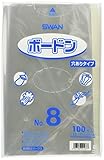 シモジマ (スワン) OPP袋 ボードン #25 No.8 穴あり 透明 100枚 006763208