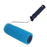 uxcell ペイントローラー ローラーバケ メタル スポンジ ブルー 1個入り