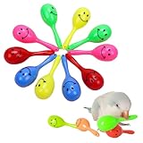 Doyime インコ おもちゃ (10個セット) 鳥 おもちゃ 漫画のスマイリーフェイス インコおもちゃ カラーミニ クリエイティブなおもちゃ 小鳥のおもちゃとしても です インコ、オウムのためのミニマラカス(ランダムな色)