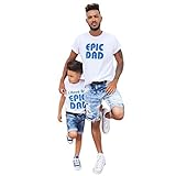 Franterd Dad &ベビー親子文字TシャツファミリMatching服服装 ホワイト