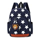 Uworth リュック サック バックパック男の子女の子 ユニセックス子供用 星プリント青い子供用キッズリュックサック 通園バッグ 通園リュック幼稚園用デイバック