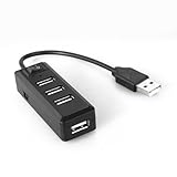 Ecloud Shop オン/オフスイッチ、USB2.04ポートは、PCのコンピュータノートPCブラックのためのSuperSpeedハブのLED