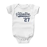 500レベルのジャンカルロ・スタントンBaby Onesie – 新しいYork野球ファンギア – ジャンカルロ・スタントンスクリプトB ホワイト