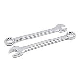 uxcell　コンビネーションレンチ　ステンレススチール　12オフセット　ポイントボックス　14mmオープンエンド　2本入り