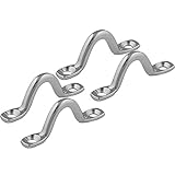 Taco Stamped Stainless Steel Eye Straps (4 Pack) [並行輸入品]