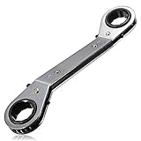 FUT(エフュ ト) 家庭DIYツールラチェットスパナ　ミリサイズショートラチェットめがねレンチ19mm*21mm