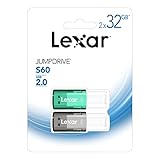 Lexar® JumpDrive® S60 USB 2.0 フラッシュドライブ 32GB ブラック/ティール フラッシュドライブ 2個パック LJDS60-32GB2NNU