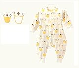 6重ガーゼスリーパー 袖外せる 2way仕様 長袖　キッズ ベビー　綿100%　寝具　秋冬　防寒　オールシーズン使用可能　選べる3色 (XL(90cm), クラウン)