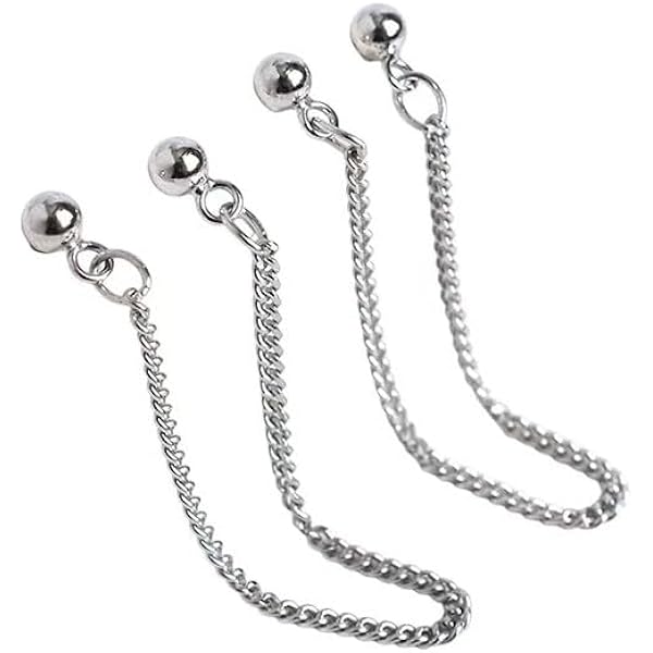 ミニピアス2点❁⃘*.゜ステンレス Amazon | 安全ピン ピアス ステンレス18G 2ホールピアス